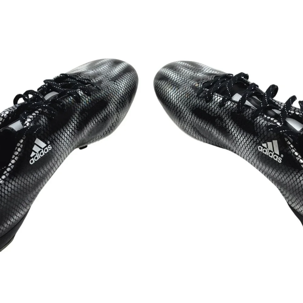 Adidas F10 FG Soccer Cleats Mens 11 Silver Black Snakeskin B34860 Football Boots